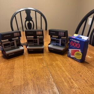 Vintage Polaroid cameras